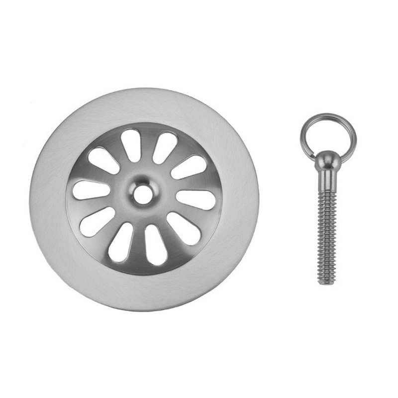 Drain Strainer Old Style Tear Drop Tub Polished Nickel Brass for Four Legged Tubs 3 Inch