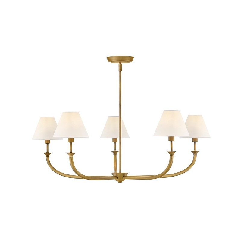 LED Chandelier from the Greta Collection in Heritage Brass Finish by Hinkley
