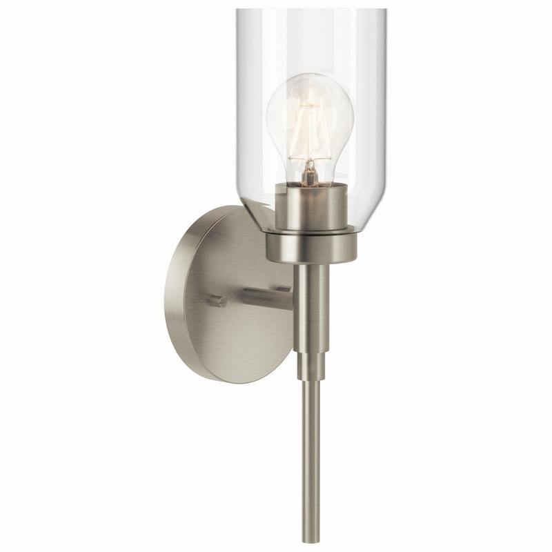 One Light Wall Sconce from the Madden Collection in Brushed Nickel Finish by Kichler