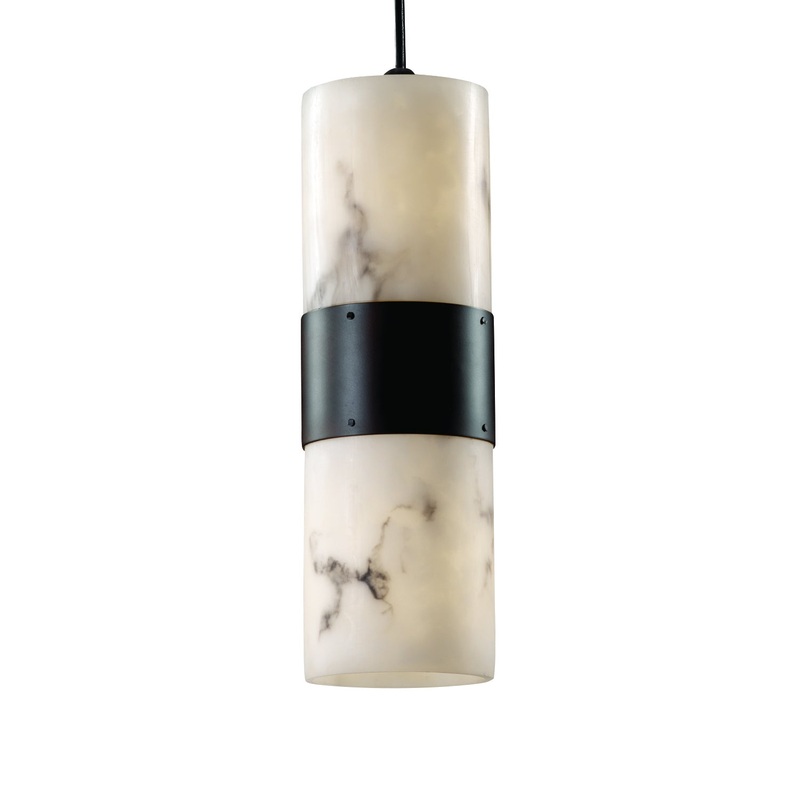 Pendant from the LumenAria Collection in Matte Black Finish by Justice Designs
