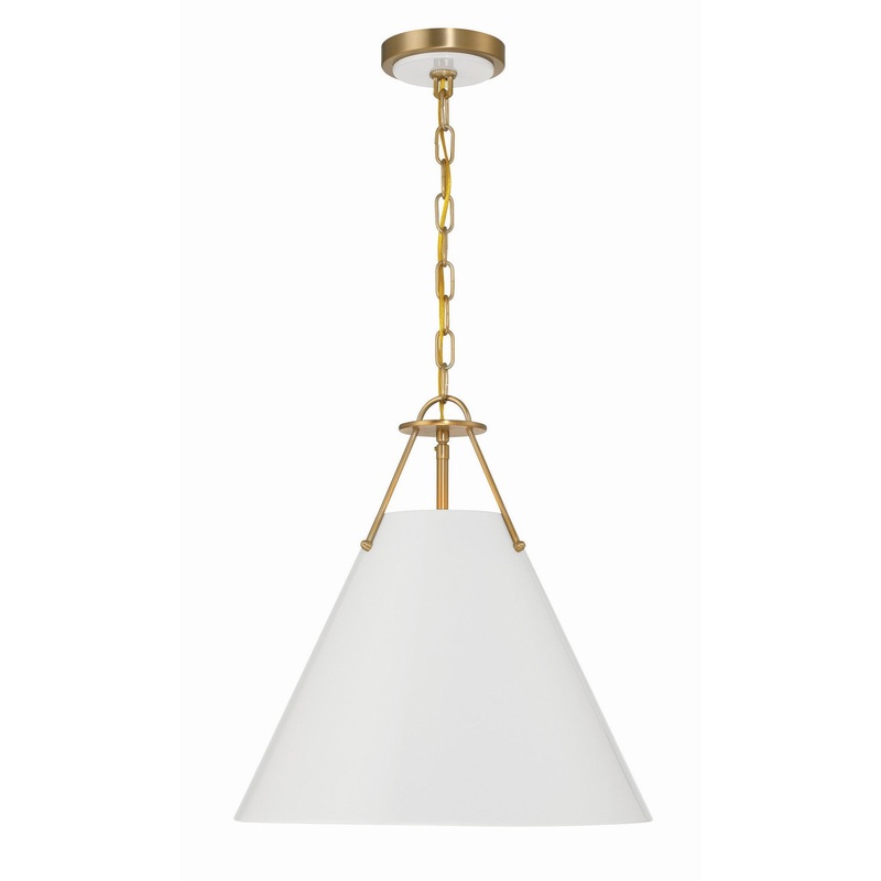 Three Light Pendant from the Xavier Collection in Vibrant Gold Finish by Crystorama