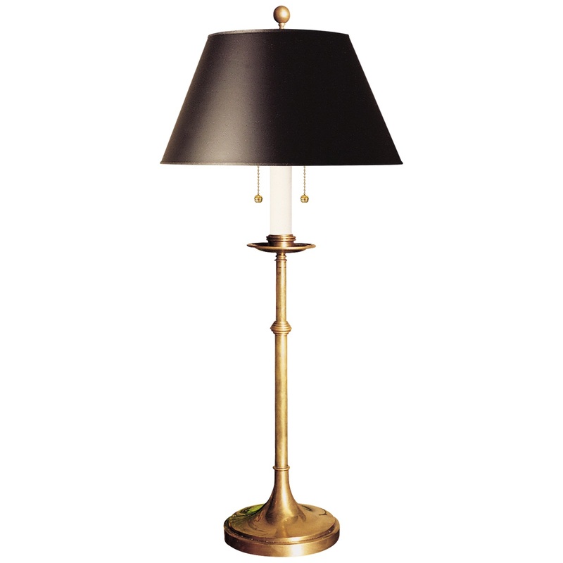 Two Light Table Lamp from the Dorchester Collection in Antique-Burnished Brass Finish by Visual Comfort Signature