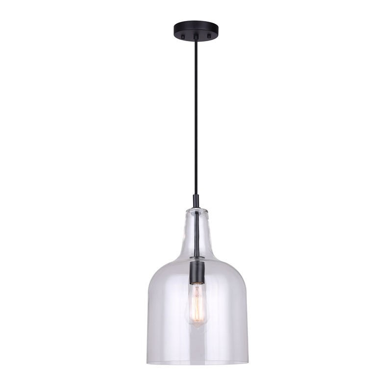 Canarm IPL1059A01BK10 Keeva One Light Pendant Matte Black