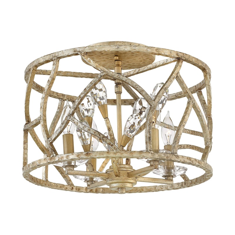 Eve Medium Convertible Flush Mount Champagne Gold