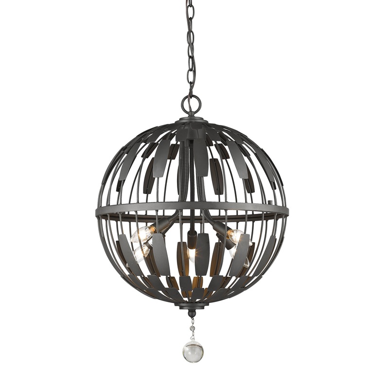 Five Light Pendant from the Almet Collection in Bronze Finish by Z-Lite