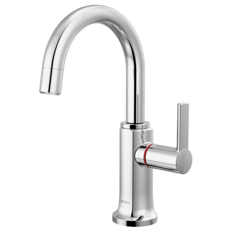 Hot Water Dispenser Kintsu Instant Faucet 1 Lever ADA Arc 360 DEG Swivel Lumicoat Polished Chrome