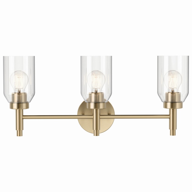 Kichler 55185CPZ Three Light Vanity, Champagne Bronze