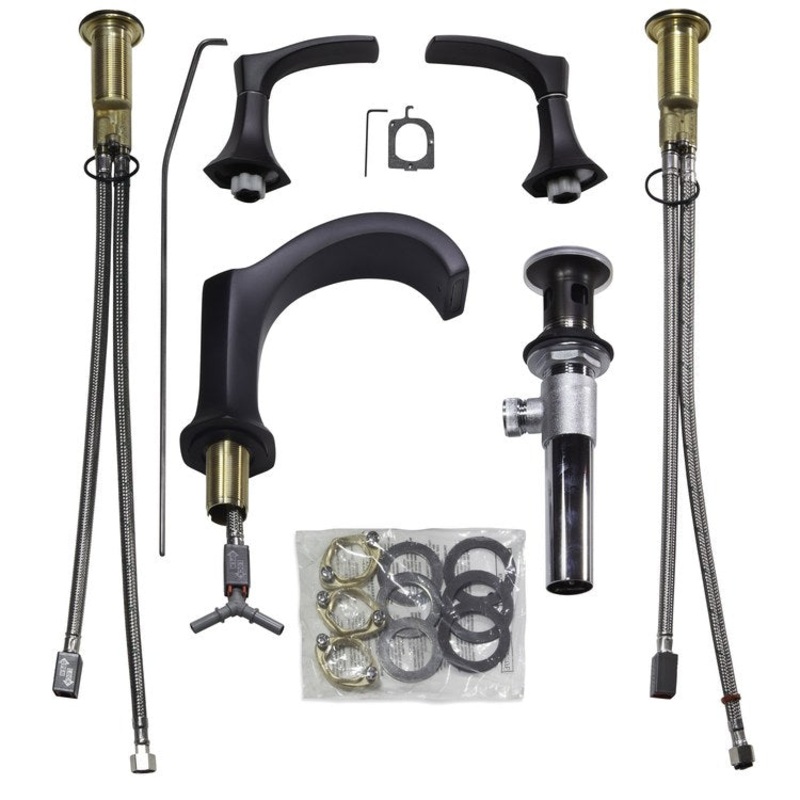 Locarno Two Handle Widespread Bathroom Sink Faucet with Drain