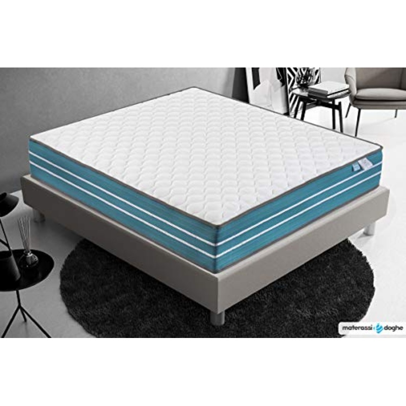 Materassiedoghe – Materasso Singolo Memory Foam con 4 cm di Memory – Ortopedico – 9 Zone differenziate – Ortopedico – Ergonomico – Antibatterico – 100% Made in Italy (80×190)