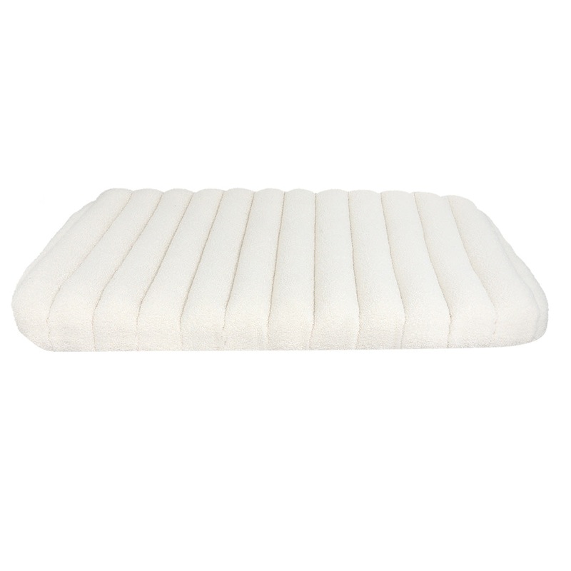 Pawz XL Size Orthopedic Dog Bed with Sherpa Plush Removable Cover in White