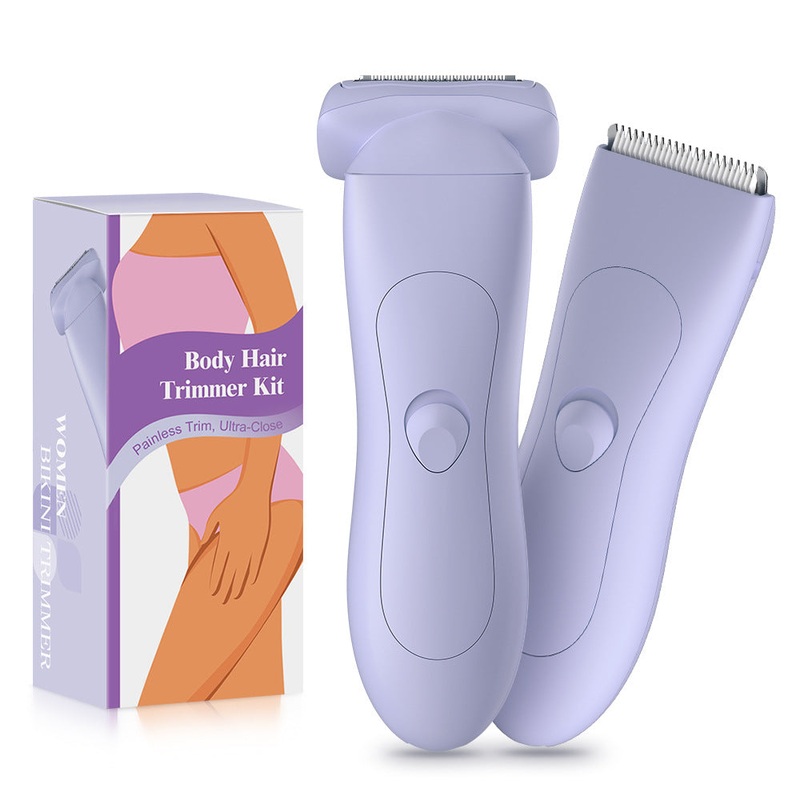 Purple 2-in Women’s Electric Body & Bikini Trimmer Kit – Painless Ultra-Close Shaver