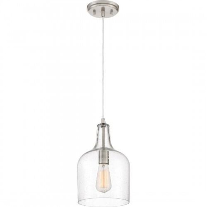 Quoizel QPP3402BN Anson Mini pendant  brushed nickel  8″d Mini Pendant