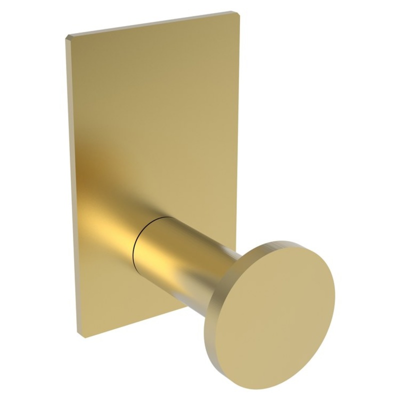 Robe Hook Metro Single Satin Gold PVD 3-1/2 Inch 2-2/7 Inch Wall Mount Brass
