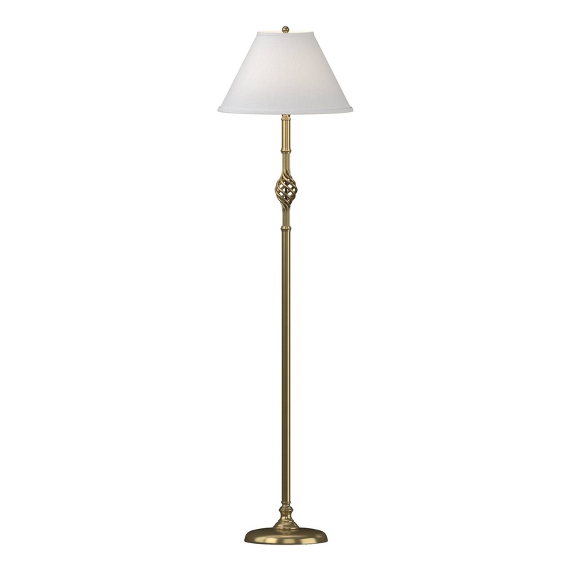 Twist Basket Floor Lamp Modern Brass