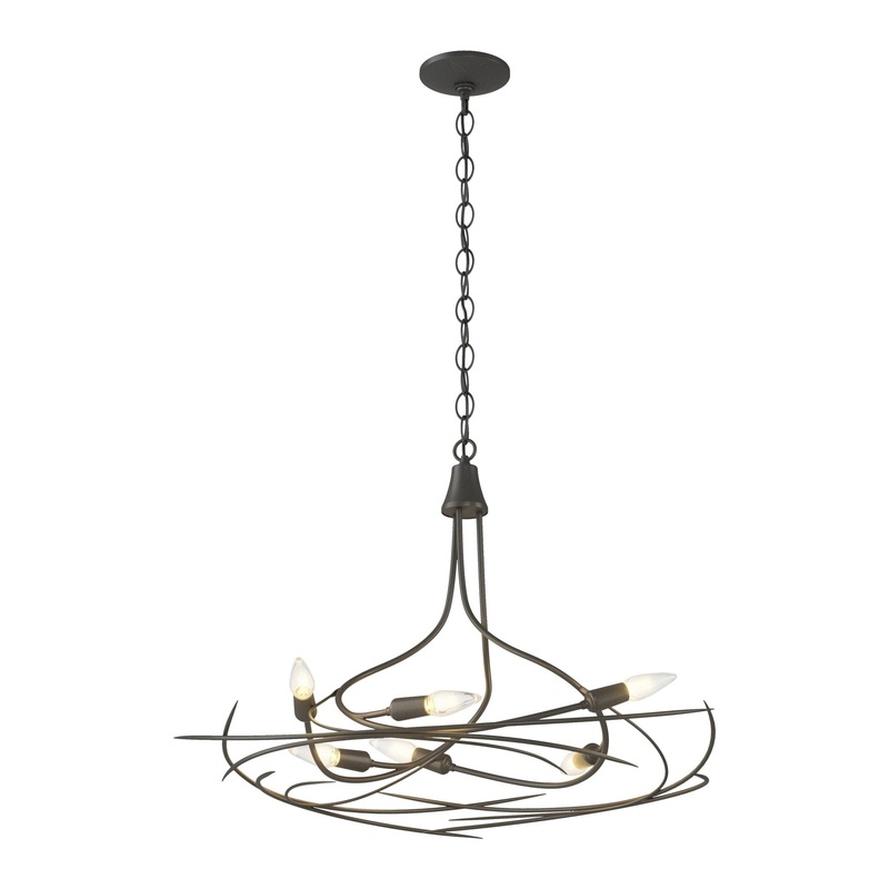 Wisp 6-Light Chandelier Natural Iron