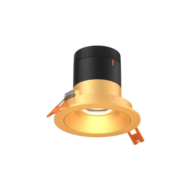 3″ Modular Downlight Gold with Gold Trim 35 Degrees Regressed