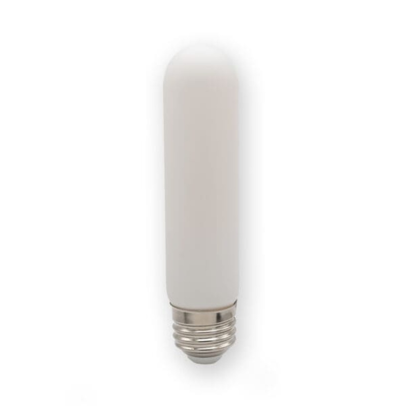 6.5W/T10 Shape, E26 Base, Dimmable Replacement Lamp, Filament Bulb W/ Porcleain White Glass, Input Voltage 120V Ac, 6.5W/610 Lumens, Cri: 92, Cct 2700K, 130 Mm LED Miniature Lamp by Emery Allen