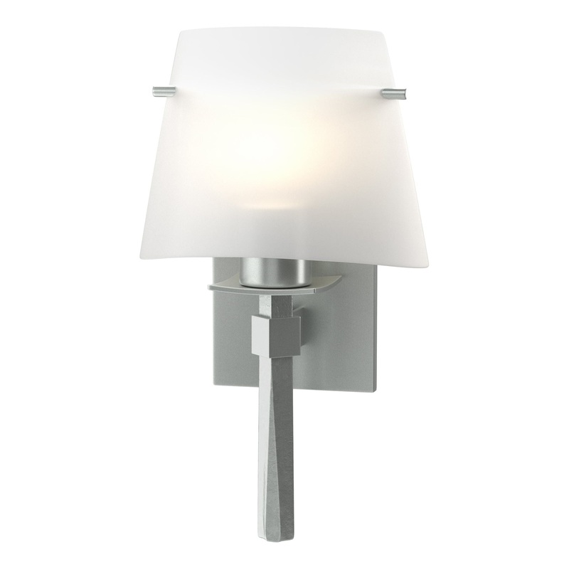 Beacon Hall Half Cone Glass Sconce Vintage Platinum Opal Glass (GG)