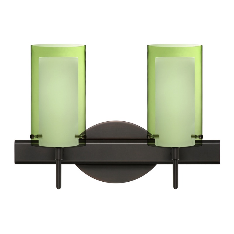 Besa 2SW-L44007-BR Pahu Two Light Wall Sconce Bronze