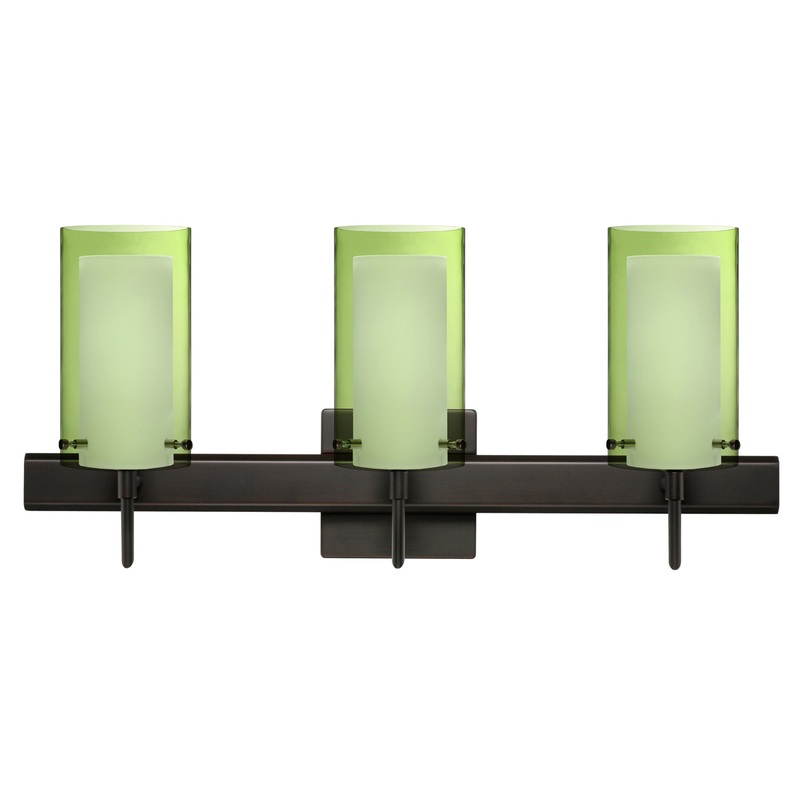 Besa 3SW-L44007-BR-SQ Pahu Three Light Wall Sconce Bronze