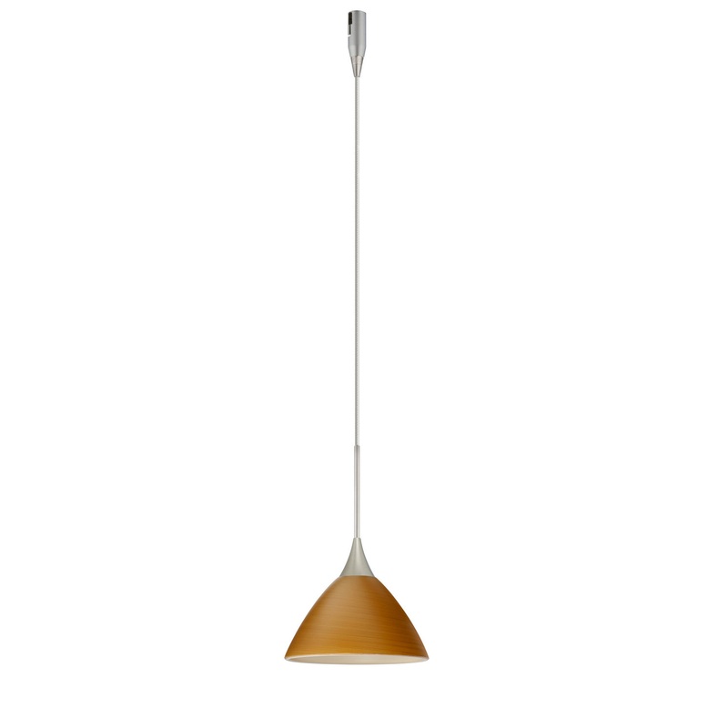 Besa RXP-1743OK-SN Domi One Light Pendant Satin Nickel