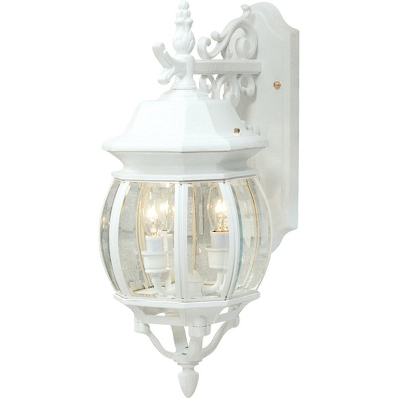 Classico 3 Light Outdoor Wall Light – White / 22.50