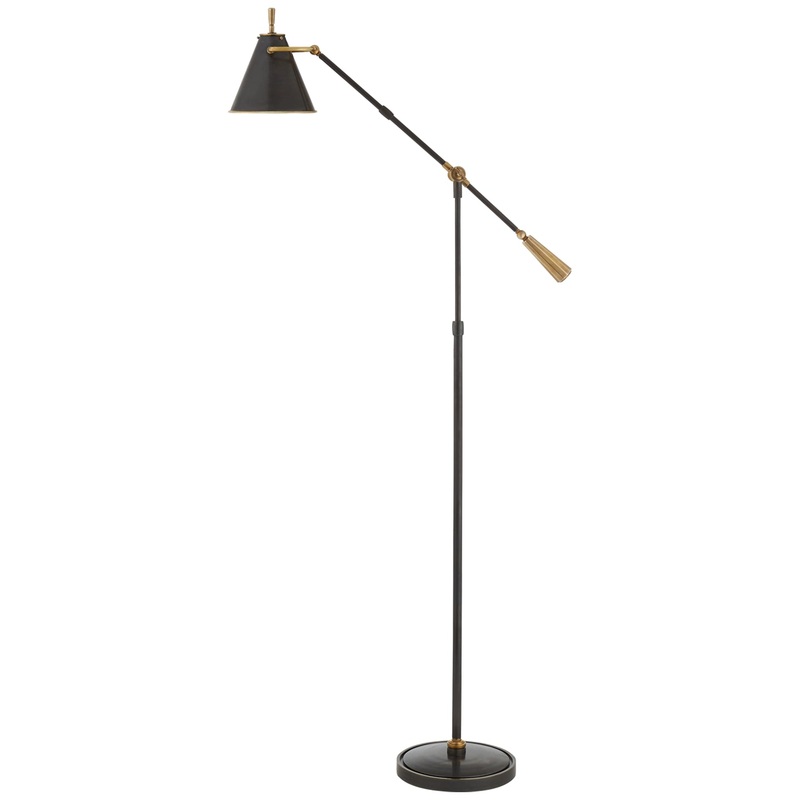 LED Floor Lamp from the Goodman Collection in Bronze And Brass Finish by Visual Comfort Signature