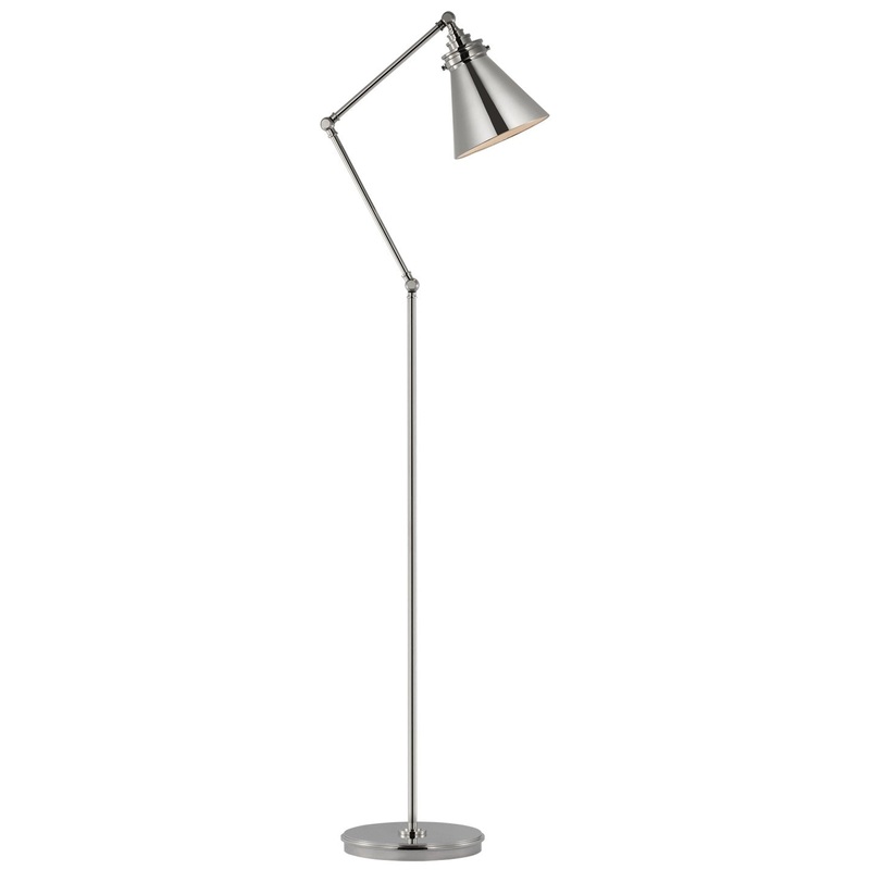 LED Floor Lamp from the Parkington Collection in Polished Nickel Finish by Visual Comfort Signature