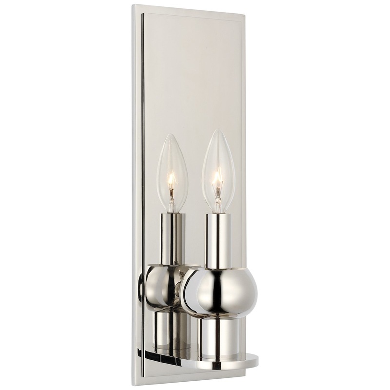 LED Wall Sconce from the Comtesse Collection in Polished Nickel Finish by Visual Comfort Signature