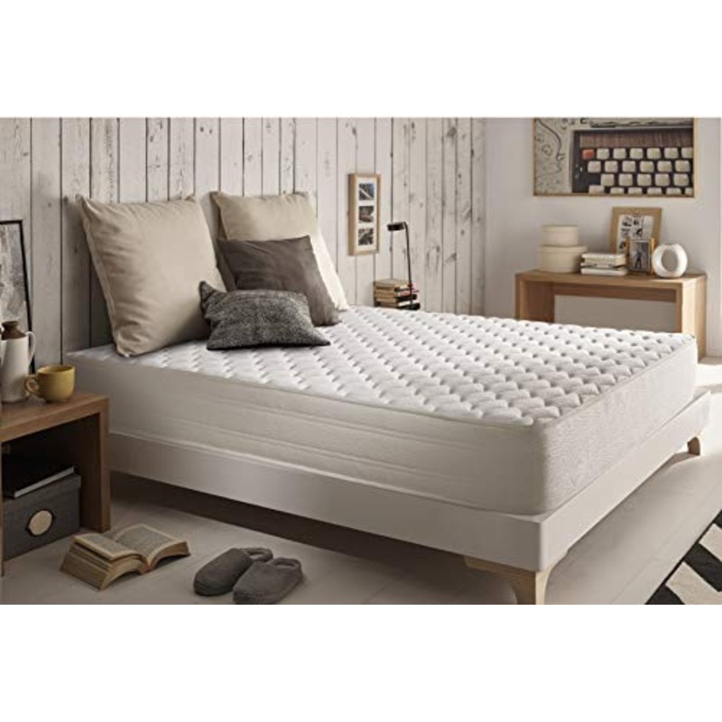 Naturalex | Optisoft | Materasso Memory Matrimoniale 180×200 cm Reversibile | Lattice e Schiuma Termoregolante | Effetto Terapeutico con Zone per Adattamento Costante | Sistema Ultra Traspirante