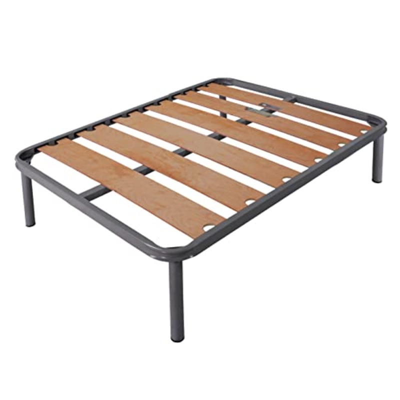 Somnus SANA Rete Ortopedica 120×190 cm Una Piazza e Mezza Doghe Legno Struttura Acciaio Gambe Avvitabili H 35