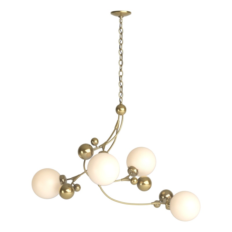 Sprig Pendant Modern Brass Opal Glass (GG)