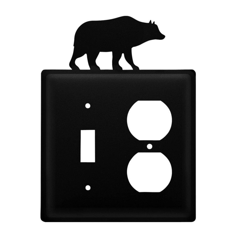 Village Wrought Iron ESO-14 Double Bear Switch & Outlet Cover