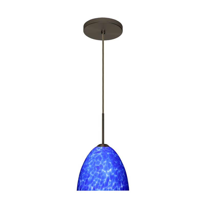 Besa 1BT-757286-LED-BR Sasha One Light Pendant Bronze