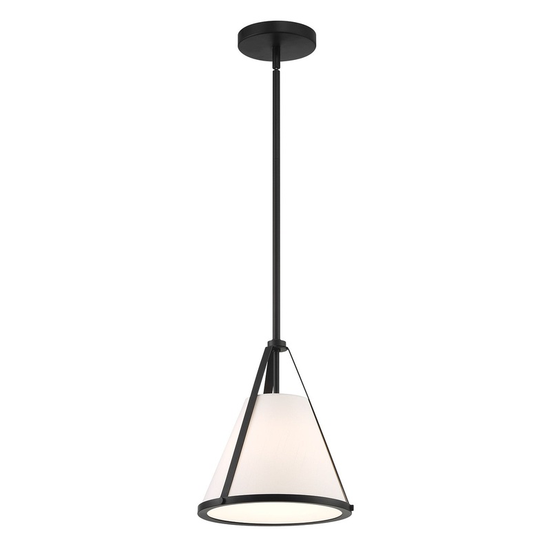 Crystorama FUL-900-BK Fulton One Light Pendant Black