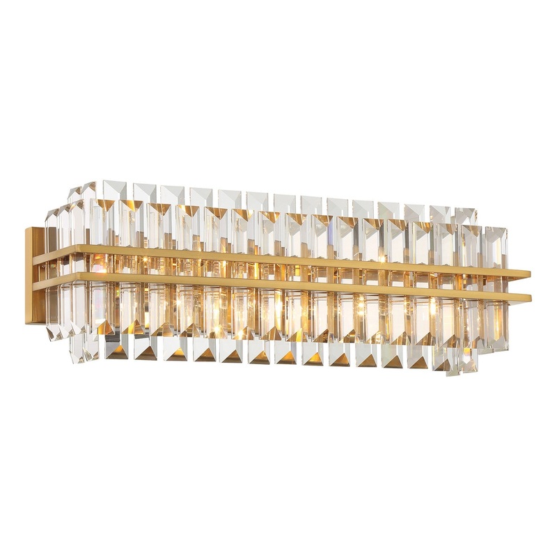 Crystorama HAY-1413-AG Hayes Four Light Bath Aged Brass