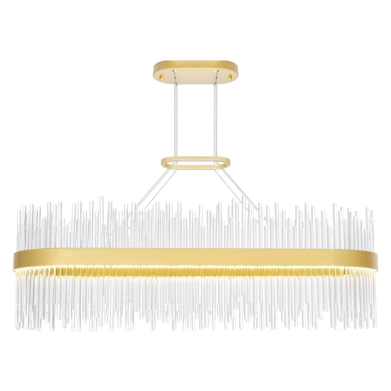 Genevieve Linear Suspension Medallion Gold