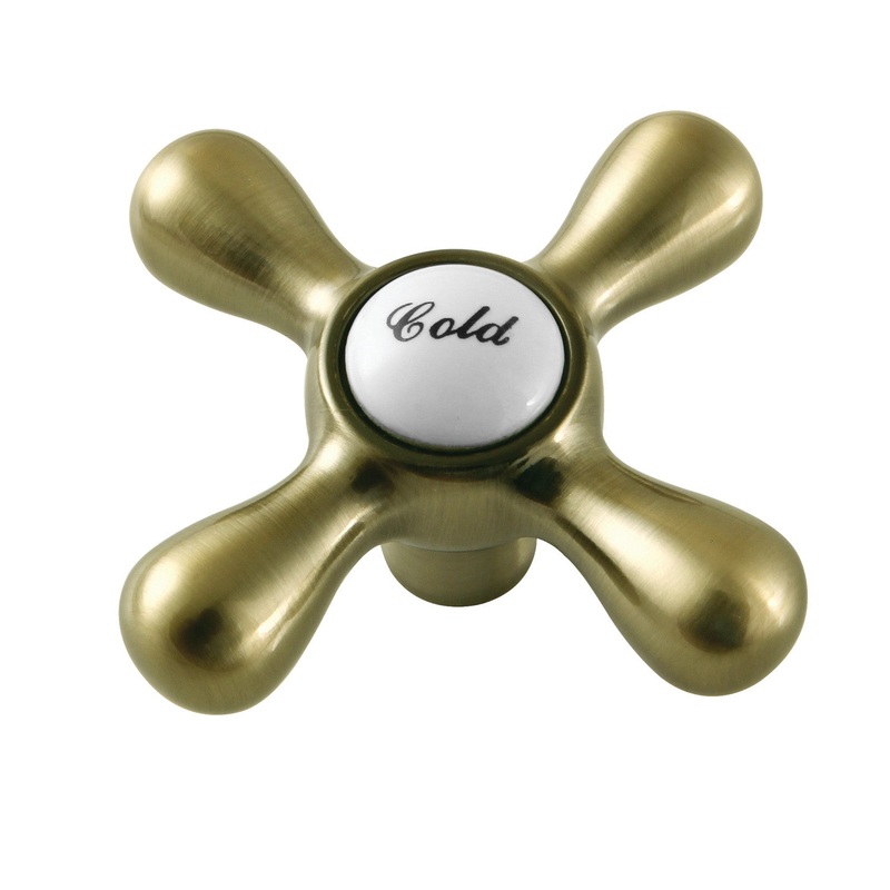 KSH213ABC Cold Metal Cross Handle, Antique Brass