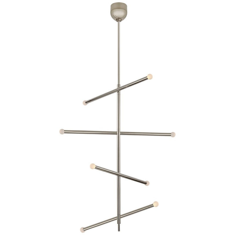 LED Chandelier from the Rousseau Collection in Polished Nickel Finish by Visual Comfort Signature