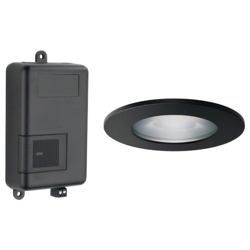 Light Module Mystix Matte Black Choose From Colors Blue Green Pink Yellow Red Violet White Includes ChromaTherapy Module & LED Recessed Light Fixture with Finished Trim Ring