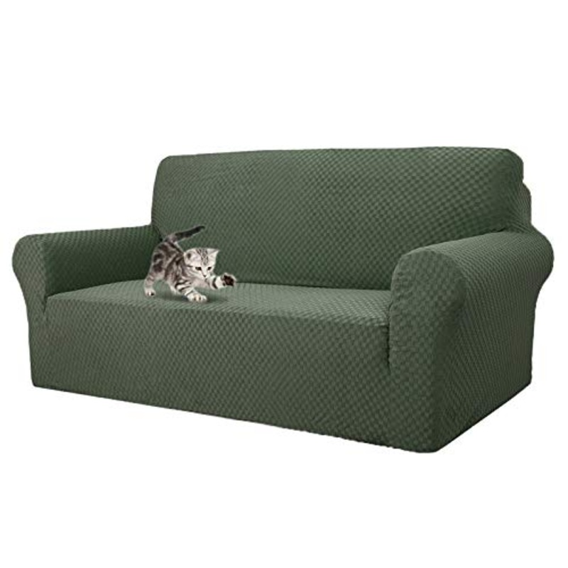 MAXIJIN Fodere per divani pi recenti per 3 posti, Fodera per Divano Jacquard Elasticizzata per Cani Fodere per mobili in 1 Pezzo Elastiche per Animali Domestici (3 Posto, Army Green)