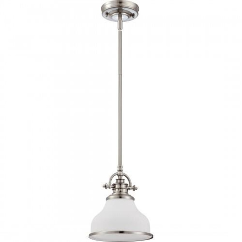 Quoizel GRT1508BN Grant Mini pendant brsh nikl 8″w Mini Pendant
