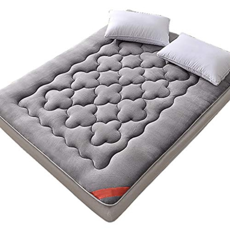 QVIVI Materasso Futon Tatami Pieghevole, Materassi Letto Futon da Terra Portatile Caldo E Traspirante Morbido Inverno per Camera da Letto Campeggio 1.2 * 2M