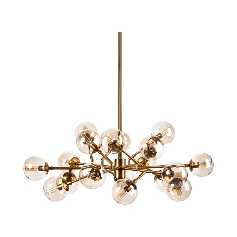 Rudyard Chandelier Gold Metal | Glass Globe