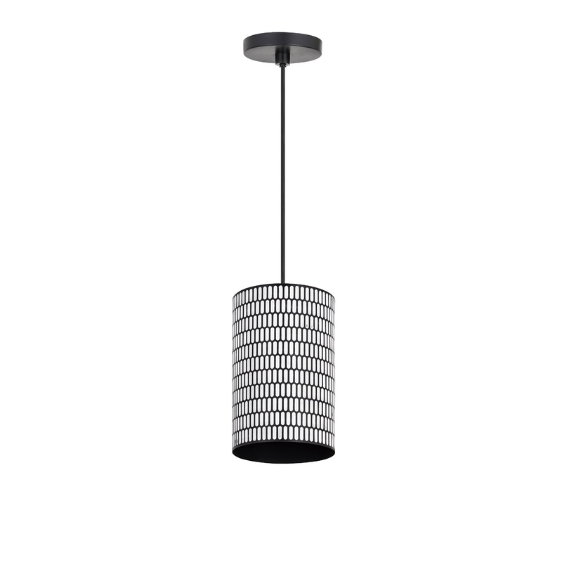 Shaka 1-Light Mini Pendant Black / White
