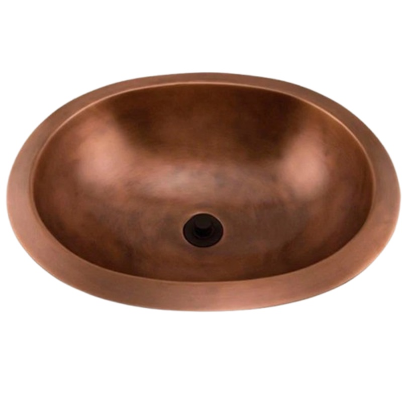 Signature Hardware 397455 Darien 19″ Copper Drop In Bathroom Sink