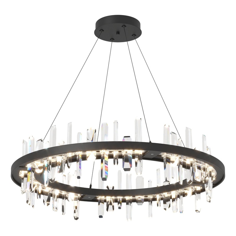 Solitude Circular LED Pendant Black