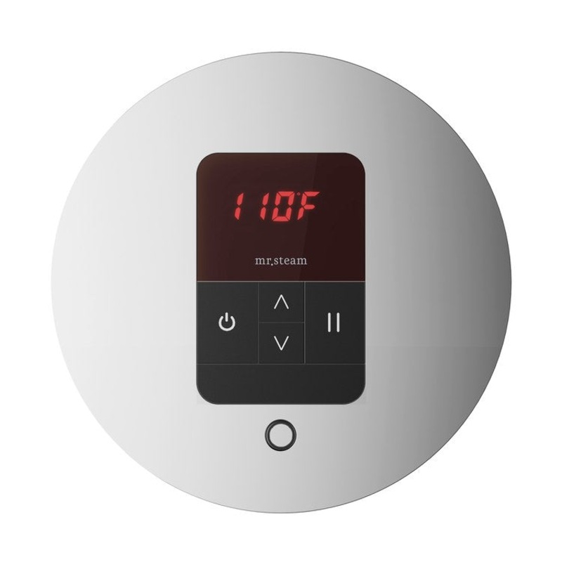 Steam Kit iTempo Polished Chrome Shower Control with Round Steamhead for MS90 to MSSUPER3