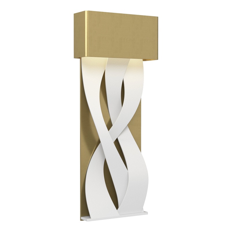 Tress Small LED Sconce Modern Brass White