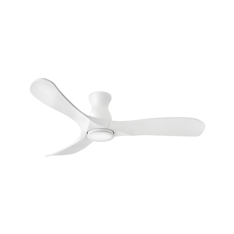 56″ LED Smart Fan from the Swell Flush Illuminated Collection in Matte White Finish by Hinkley
